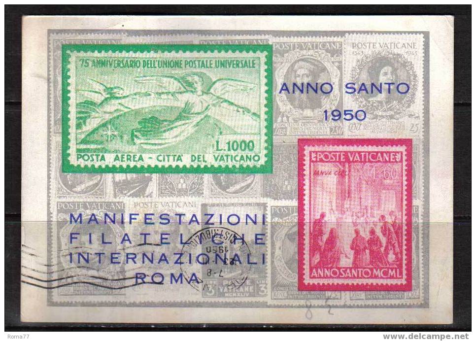BOL1176 - REPUBBLICA , MANIFESTAZIONE DI ROMA 22/3/1950 - Borse E Saloni Del Collezionismo