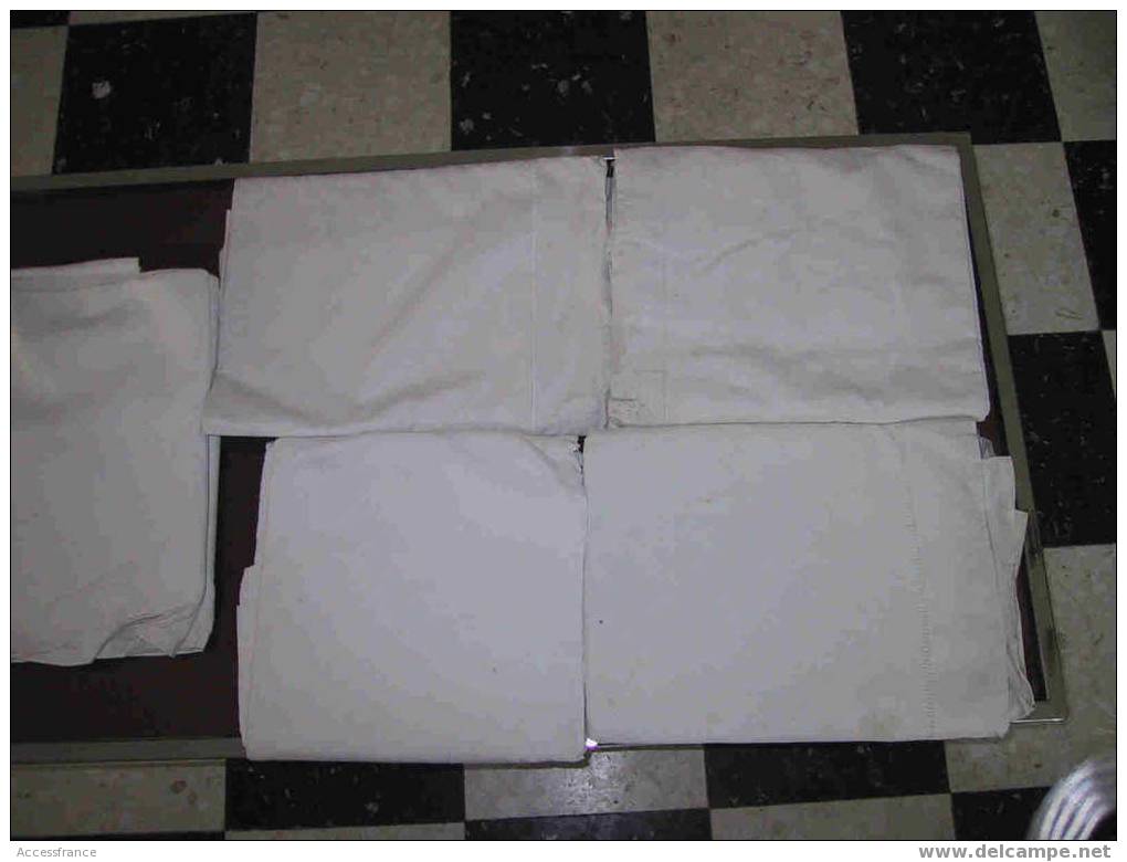 LOT DE 10 : DRAPS ANCIENS (METIS / LIN) - Rideaux