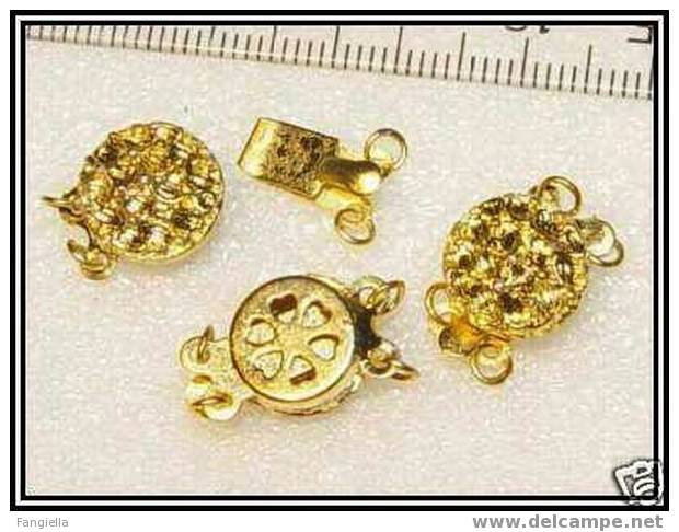 1 Fermoir Plaqué Or 12mm - Perles