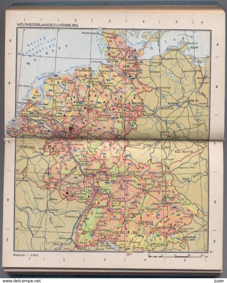 States And Economy - German Book (GDR) - Atlas