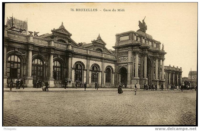 Bruxelles Gare Du Midi Vers 1900    Superbe Fraicheur - Chemins De Fer, Gares