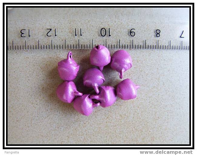 Lot De 5 Clochettes Roses Environ 7,6x10mm - Perles