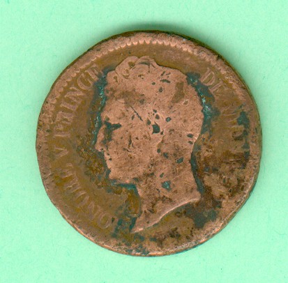 UN  DECIME  HONORE  V   CM  1838   N9 - Charles III.