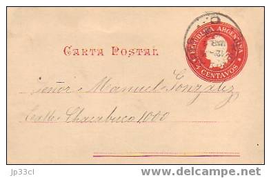 Entier Postal Stationary 4 Centavos, Rouge Du 1/3/1902 - Autres & Non Classés