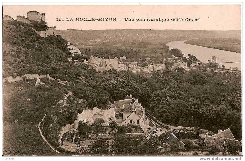 LA ROCHE GUYON - Vue Panoramique (côté Ouest) - La Roche Guyon