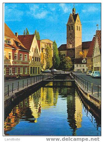 894 Memmingen Partie Am Stadtbach Mit Der Frauenkirche - Memmingen