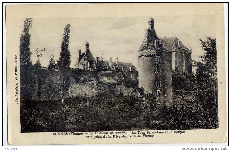 BONNES--Le Chateau De Touffou,la Tour St Jean Et Le Donjon N°13 Ter Par J.Robuchon - Chateau De Touffou