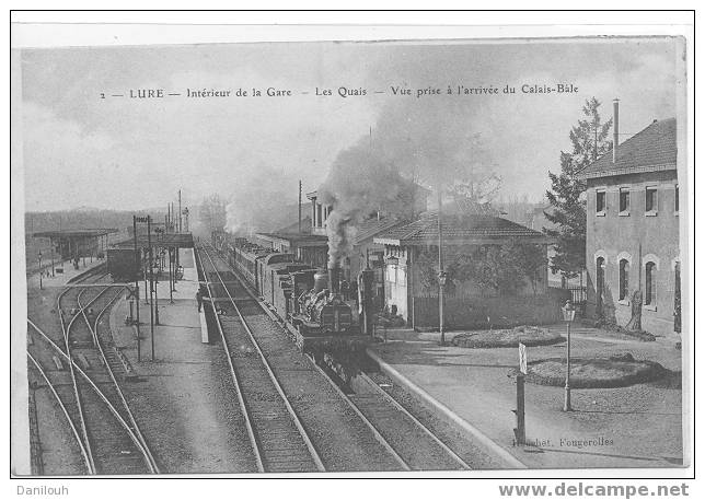 70 /*/ HAUTE SAONE / LURE / Intérieur De La Gare, Les Quais, Vue Prise à L´arrivée Du Calais-Bâle / Fouchet / - Lure
