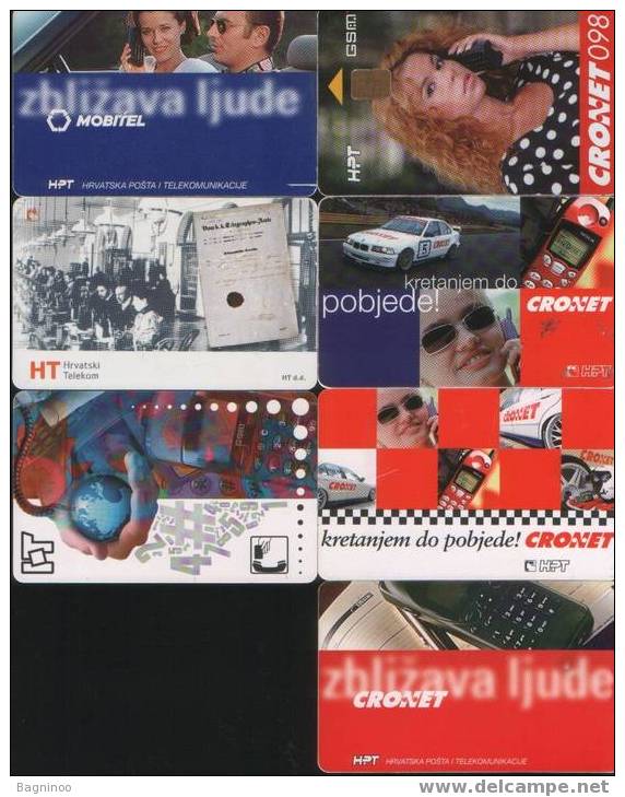 CROATIA 7 PHONECARDS - Teléfonos