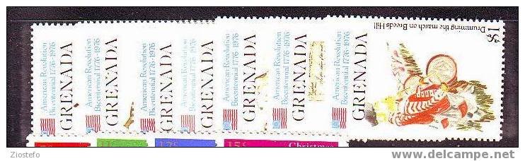 459 Grenada: American Revolution Bicentennial YT 667/73 - Indépendance USA