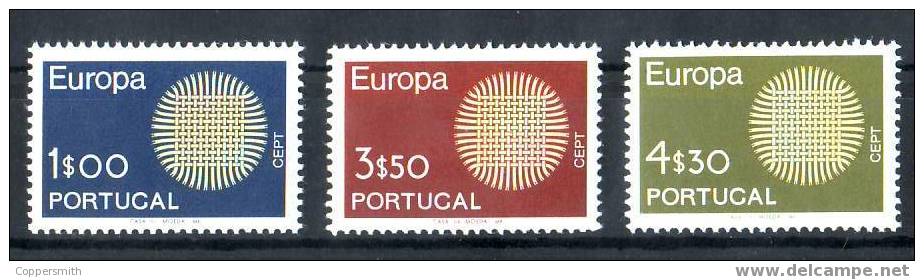 (093) Portugal  Europa Cept 1970 ** / Mnh  Michel 1092-94 - 1970