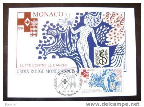 Carte Maximum - Monaco - Croix-Rouge Monégasque. Lutte Contre Le Cancer. - Cartoline Maximum