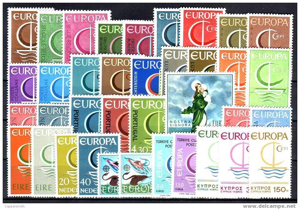 (2474) Europa Cept Year / Annee / Jahrgang 1966 **/ Mnh  Michel 126,00 - 1966