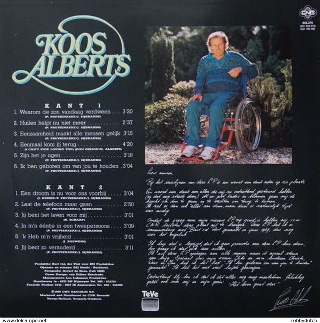 * LP * KOOS ALBERTS - HET LEVEN GAAT DOOR (1988) - Autres - Musique Néerlandaise