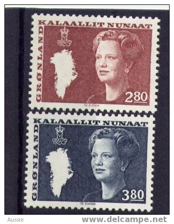 Groenland Greenland Yvertn° 143-44 *** MNH Cote 5,25 Euro Reine Margrethe II - Ungebraucht