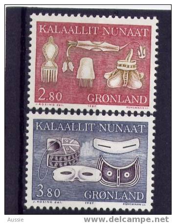 Groenland Greenland 1987 Yvertn° 162-63 *** MNH Cote 4,25 Euro Art Local Kunst - Neufs