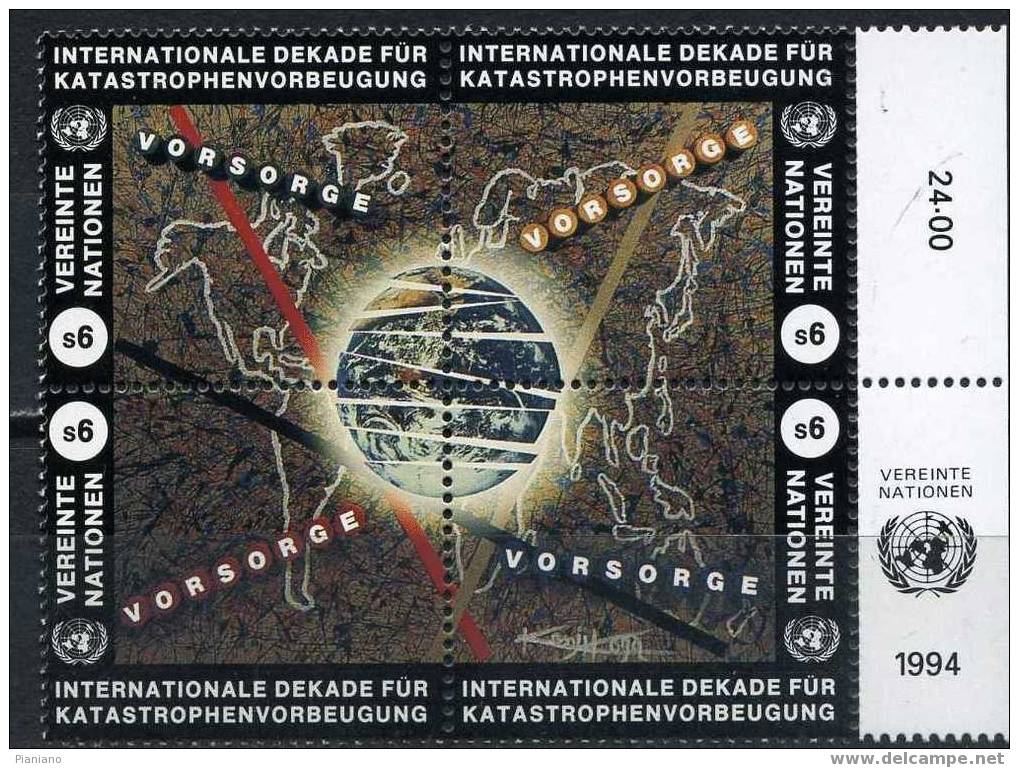 PIA - ONW  - 1994 - Décennie De La Prévention Des Catastrophes Naturelles  - (Yv 190-93) - Unused Stamps