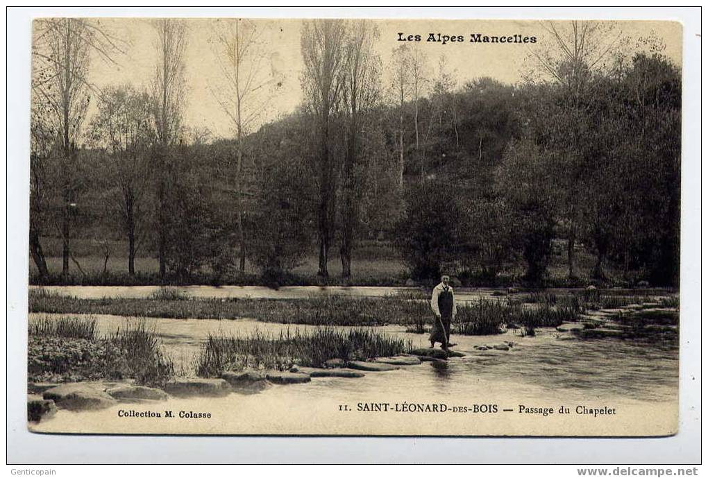 H89 - SAINT-LEONARD-des-BOIS  - Passage Du Chapelet (carte Animée De 1916) - Saint Leonard Des Bois