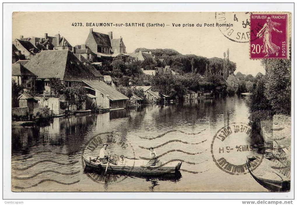 H89 - BEAUMONT-sur-SARTHE - Vue Prise Du Pont Romain (1934) - Beaumont Sur Sarthe
