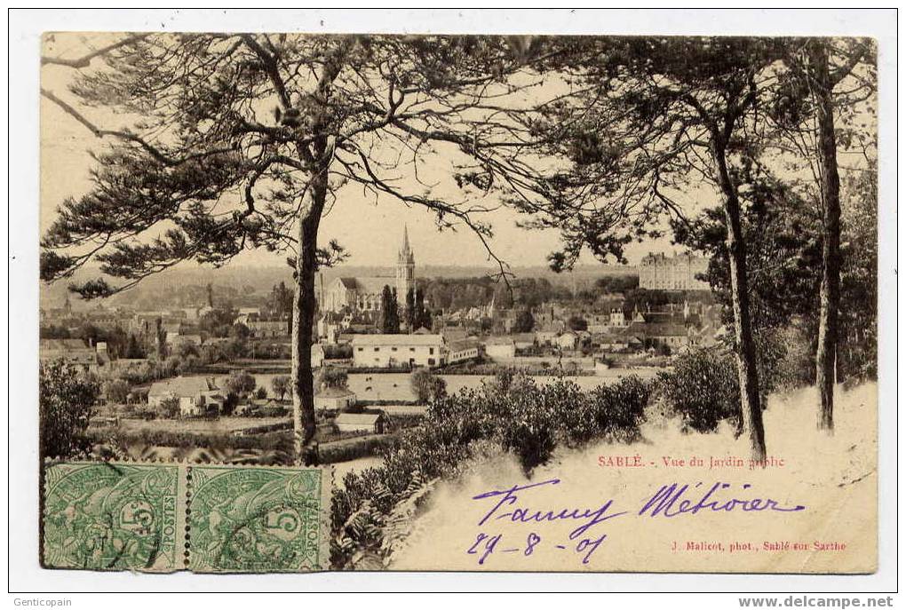 H89 - SABLE - Vue Du Jardin Public (1901 - Dos Non Divisé) - Sable Sur Sarthe