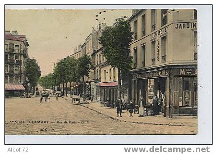 CLAMART : Rue De Paris ( Café Restaurant De La Gare ) - Clamart