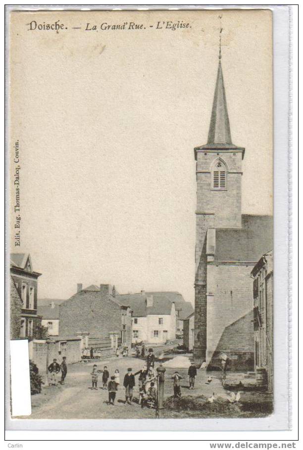 Doische  La Grand'Rue   L'Eglise  Animée - Doische