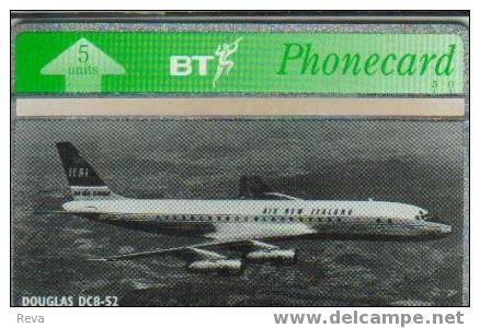 UK  5 U  L & G  PRIVATE ISSUE   AIRPLANE  AIR  NEW ZEALAND  DOUGLAS DC-8-52   MINT - BT Thematic Civil Aircraft Issues