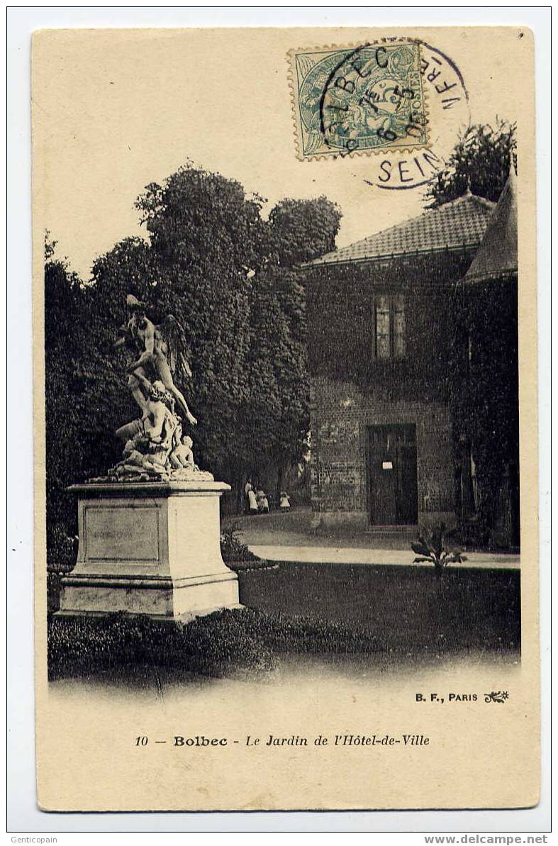 H91 - BOLBEC - Je Jardin De L'hôtel De Ville (1906) - Bolbec