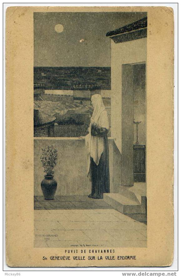 Sainte Geneviève Veille Sur La Ville (PARIS) Endormie Par Puvis De Chavannes N°35744 Bis éd Braun - Saints