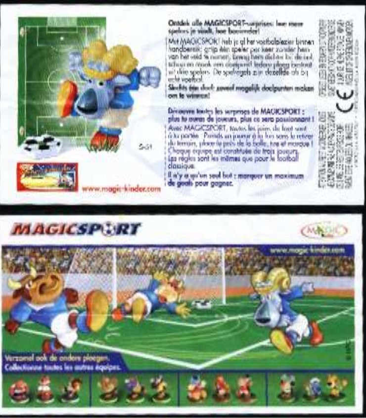 KINDER EU 2005 S-51 MAGIC SPORT Matt   BPZ FR NL - Figuren