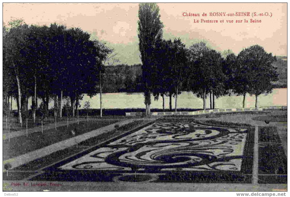 Chateau De Rosny-sur-Seine - Le Parterre Et Vue Sur La Seine - Rosny Sur Seine