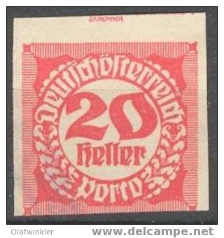 Austria Postage Dues 1920 Mi / ANK 96 Imperforated  Used / Obl. / Gestempelt - Taxe