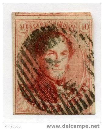 Belgique Nr.12   40c   4 Marges  Et Grand Voisin   C. 90 € - 1858-1862 Medallones (9/12)