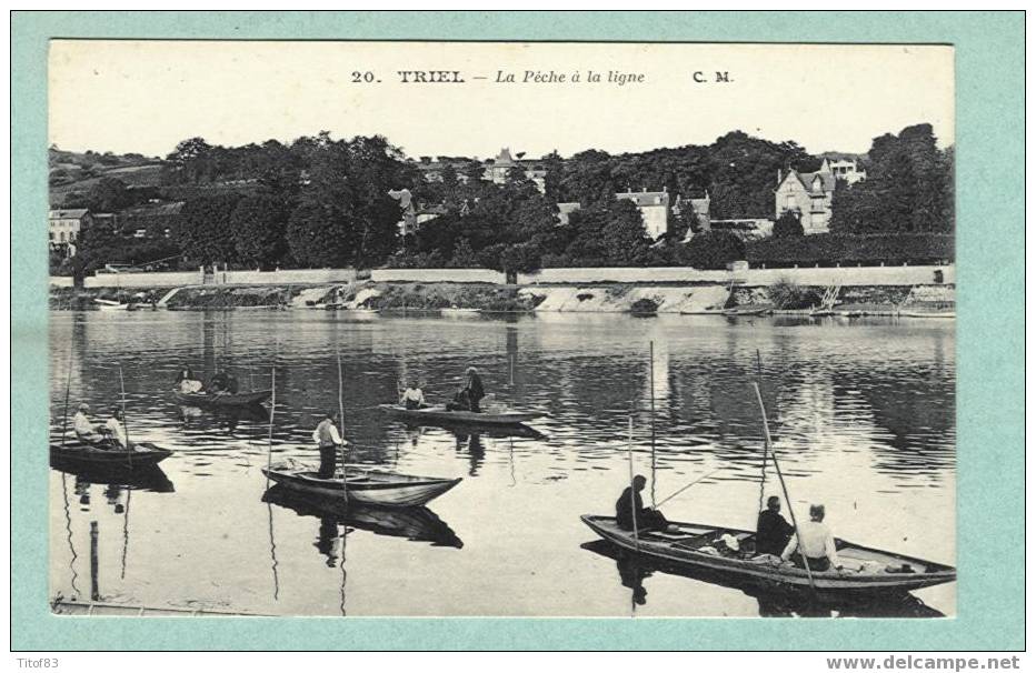 TRIEL LA PECHE A LA LIGNE TRES ANIMEE - Triel Sur Seine