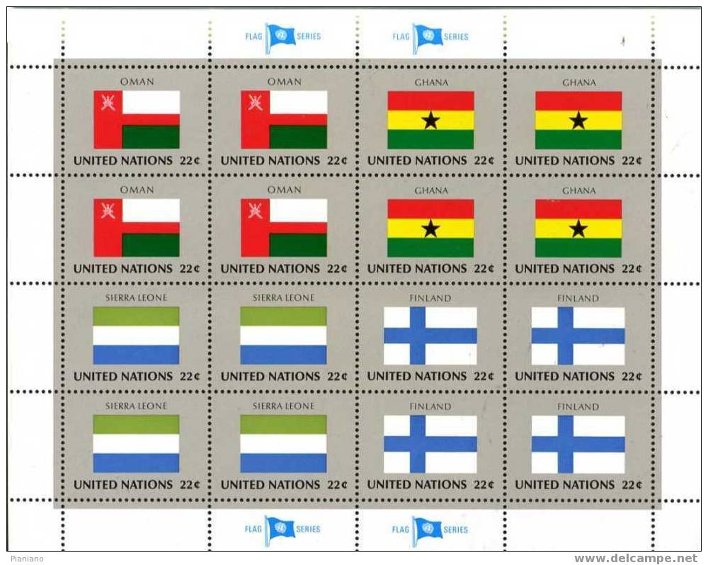 PIA - ONN - 1985 - Drapeaux - (Yv 440-55 X 4) - Blocks & Kleinbögen