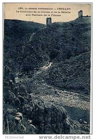 23 - CROZANT- Le Confluent De La Creuse Et De La Sédeille Aux Rochers De La Fileuse - Crozant