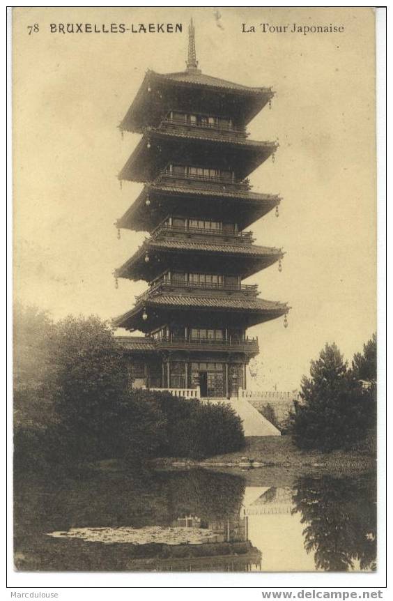 Laeken - Laken (Bruxelles - Brussel). La Tour Japonaise. De Japanse Toren. Timbre - Postzegel N° 53. - Laeken