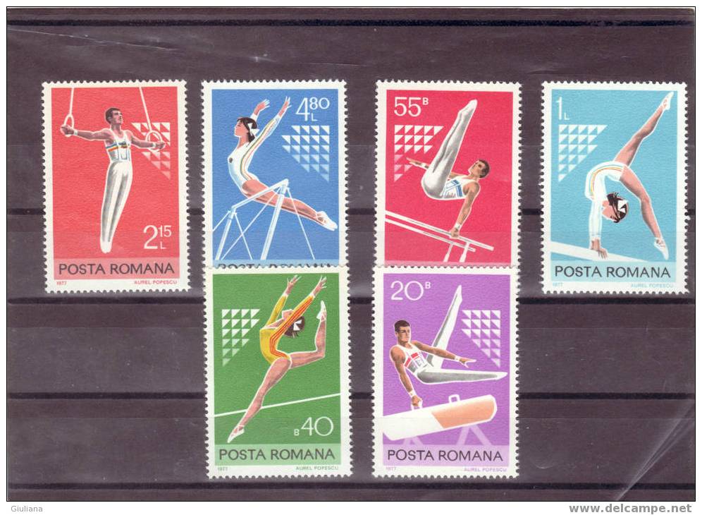 Romania  - Serie N. 3065/70 ** (Yvert) Ginnastica: Vari Esercizi - Gymnastiek