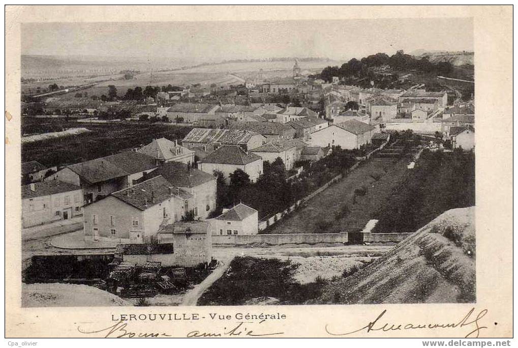 55 LEROUVILLE Vue Générale, , Ed ?, 1904, Dos 1900 - Lerouville