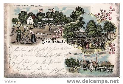 Bln101 /  BERLIN - Wannsee – Werbung Für Restaurant Beelitzhof – 1901, Gelaufen - Wannsee