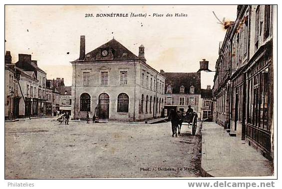 Bonnetable  Place Des Halles 1916 - Bonnetable