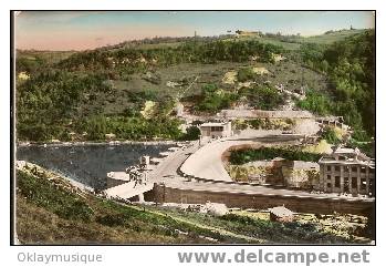 Carte De  Genissiat  (sommet Du Grand Barrage Et Côteaux De La Haute-savoie) 1953 - Génissiat