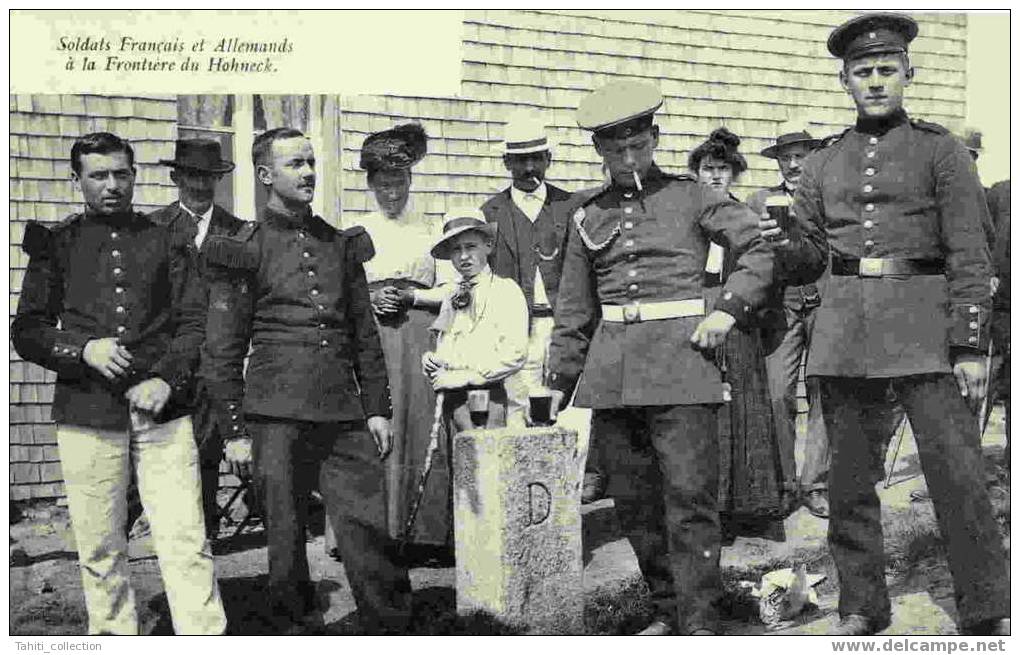 Soldats Français Et Allemands à La Frontière Du HOLNECK - Dogana