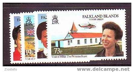 513 Falkland Islands: Visit Of The Princess Royal YT 673/6 - Helikopters