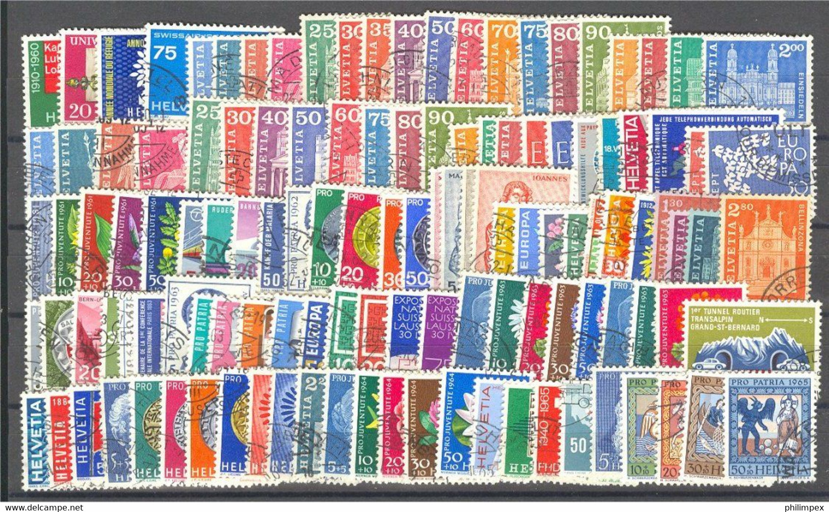 SWITZERLAND, VERY NICE COLLECTION 1960-90 USED, ALL VERY CLEAN CANCELLATIONS - Collections