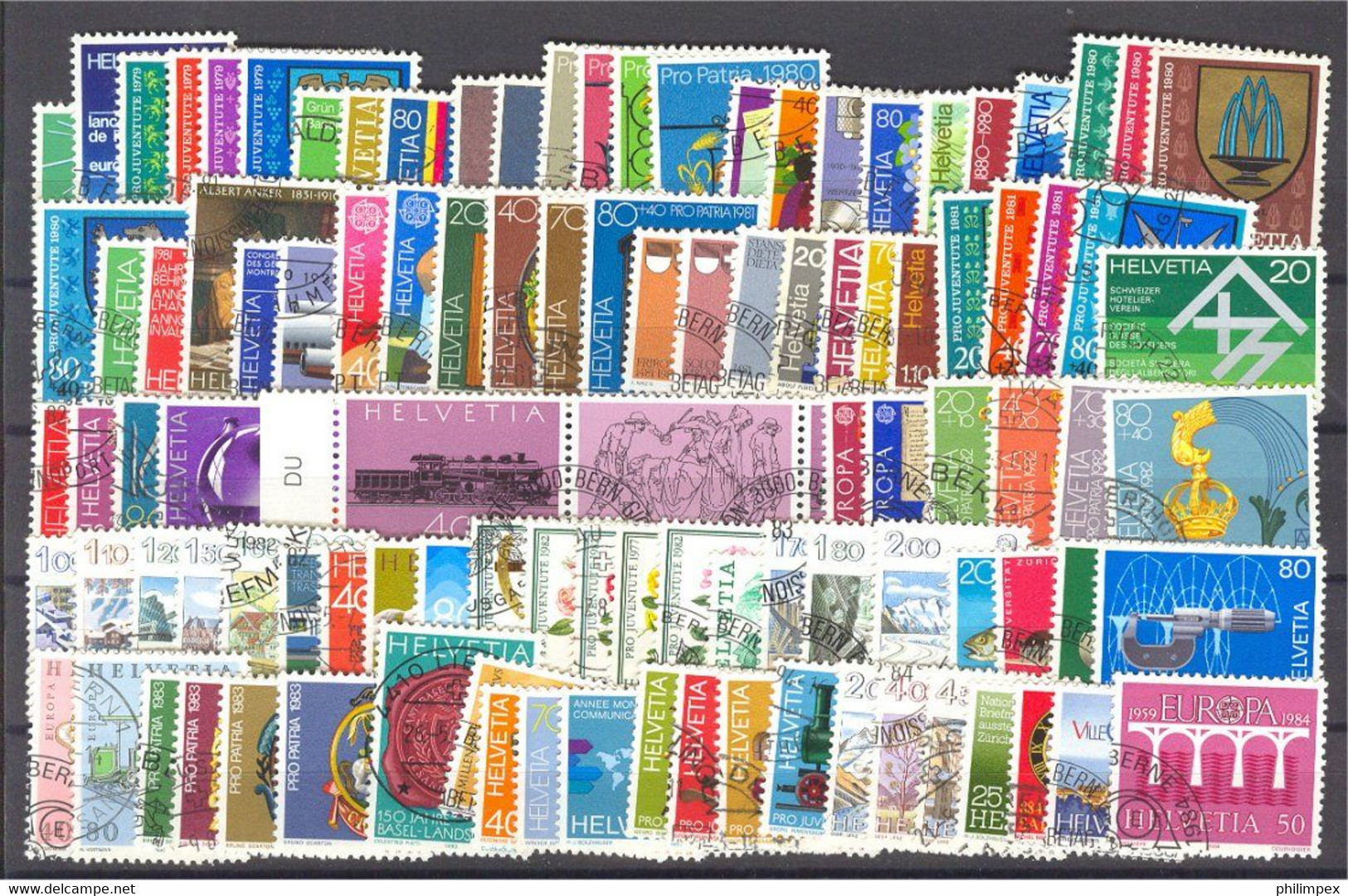 SWITZERLAND, VERY NICE COLLECTION 1960-90 USED, ALL VERY CLEAN CANCELLATIONS - Collections