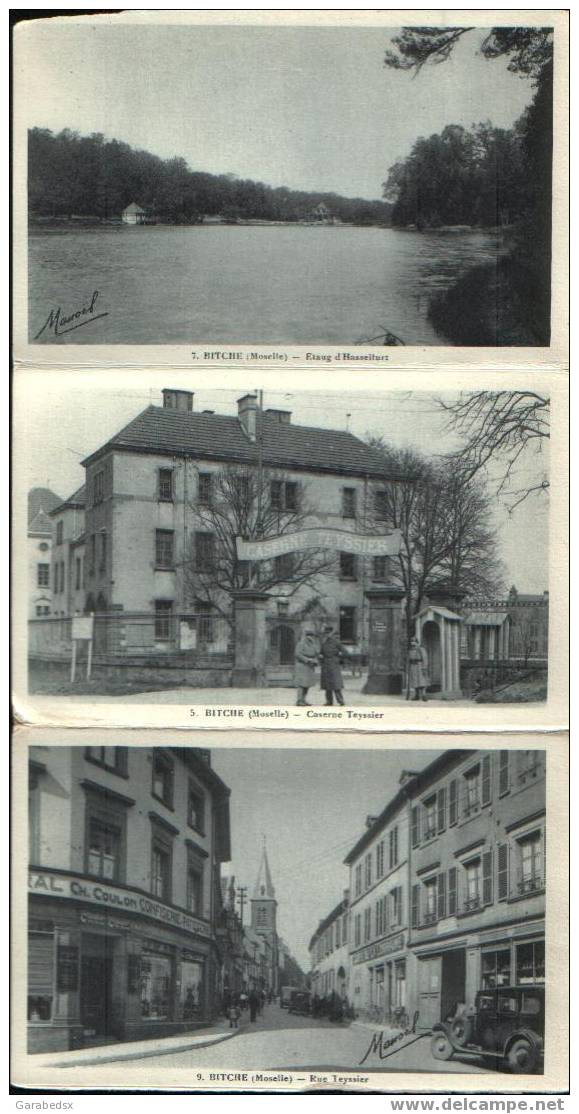 3 CPA De BITCHE - Etang D´Hasselfurt, Caserne Teyssier, Rue Teyssier. - Bitche