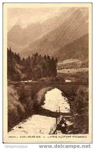 Carte De Les Houches (l'arve Au Pont Ste-marie) 1956 - Les Houches