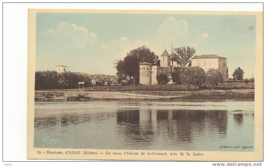 Environs D'ANSE - Le Vieux Château De St-Bernard, Pris De La Saône  (186) - Anse