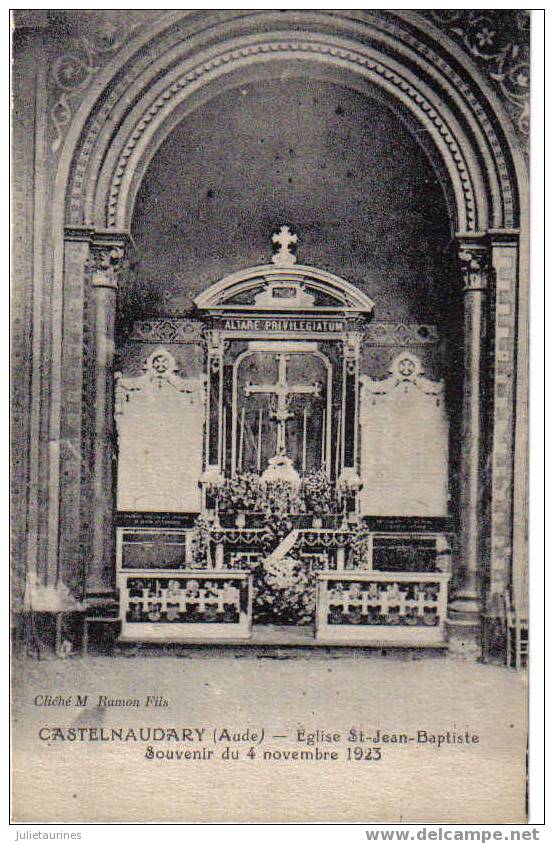 Castelnaudary église St-jean Baptiste (souvenir Du 4.11.1923) - Castelnaudary